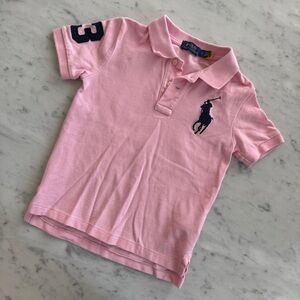 Big Pony 100% Cotton Mesh Polo Shirt BOYS RUGBY SHIRTS in Carmel Pink